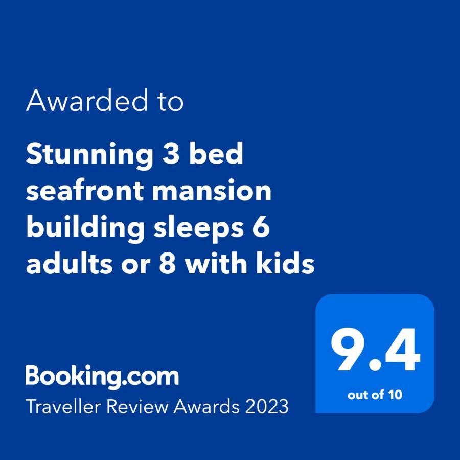 شقة Stunning 3 Bed Seafront Mansion Building Sleeps 6 Adults Or 8 With Kids بورتراش المظهر الخارجي الصورة